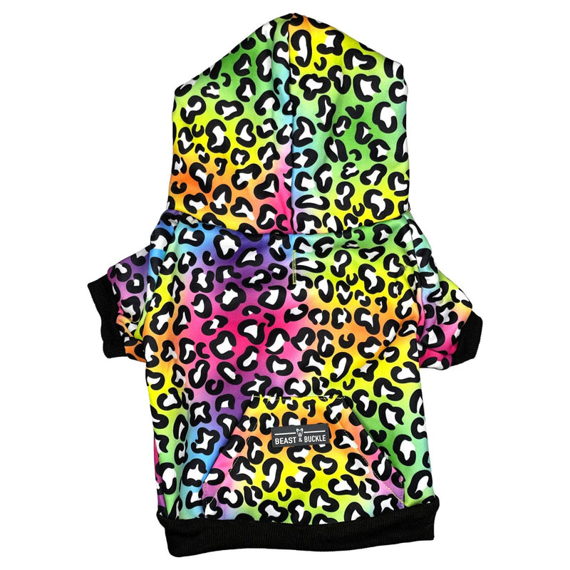 Rainbow Leopard Dog Hoodie - Beast & Buckle