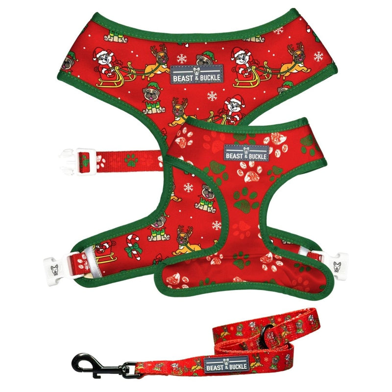 Santa Paws Harness & Leash Set - Beast & Buckle